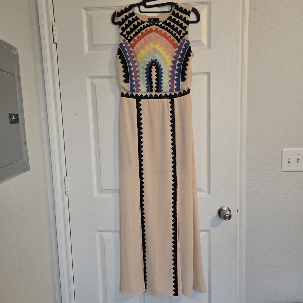 C. Luce Multicolor Patterned Maxi Dress